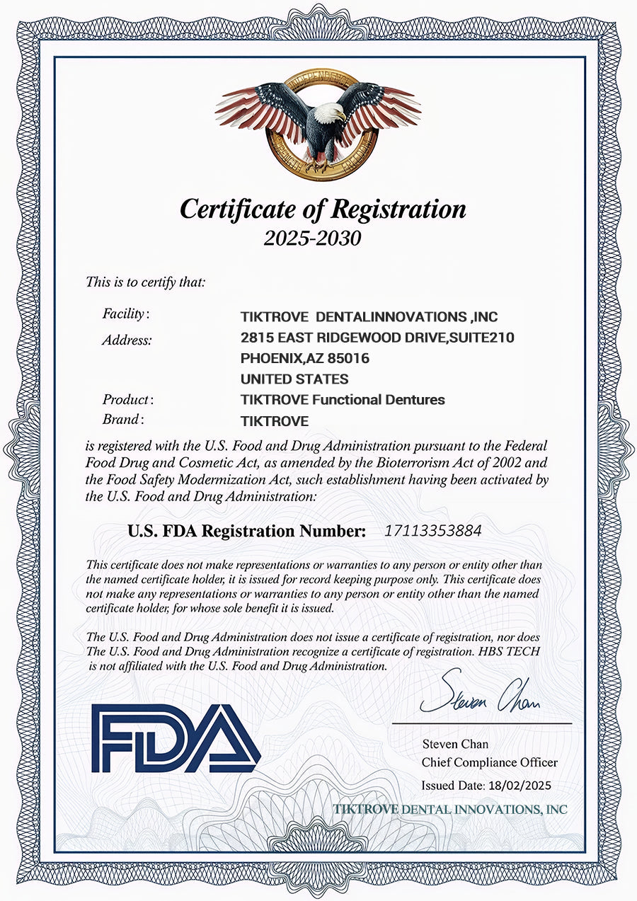 🦷 Fit Full Functional DenturesMake you more confident-Made in the USA
