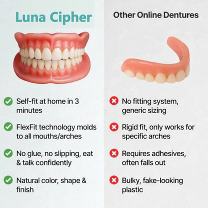👑2026 Eaily Hot Sale Ends Today: 70% OFF! Luna Cipher Custom Custom-Fit Full Functional DenturesMake you more confident