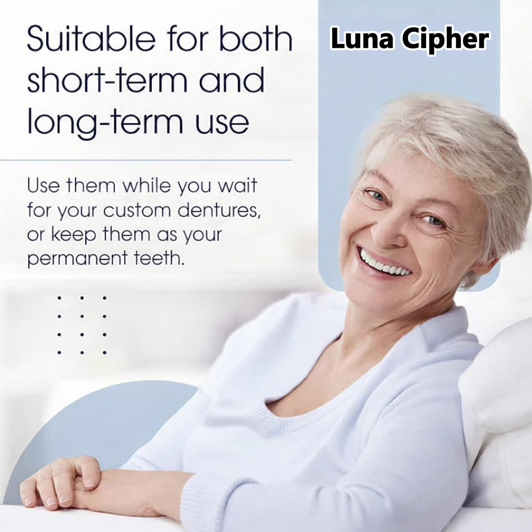 👑2026 Eaily Hot Sale Ends Today: 70% OFF! Luna Cipher Custom Custom-Fit Full Functional DenturesMake you more confident