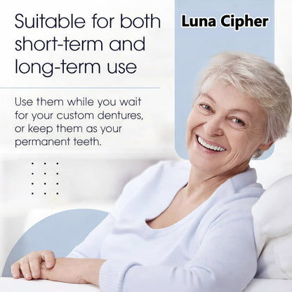 👑2026 Eaily Hot Sale Ends Today: 70% OFF! Luna Cipher Custom Custom-Fit Full Functional DenturesMake you more confident